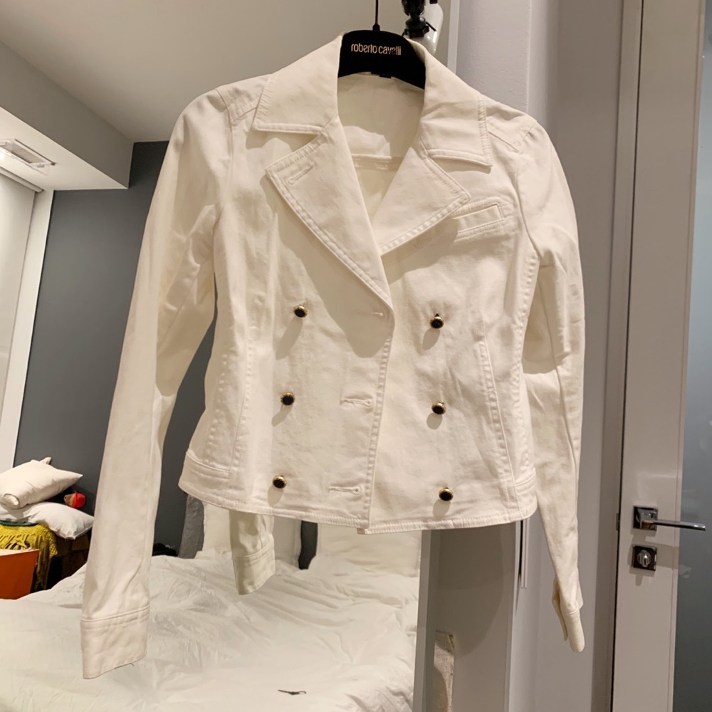 Theory White Jean Jacket